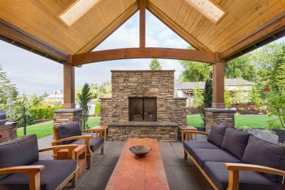 Stone Fireplace Construction